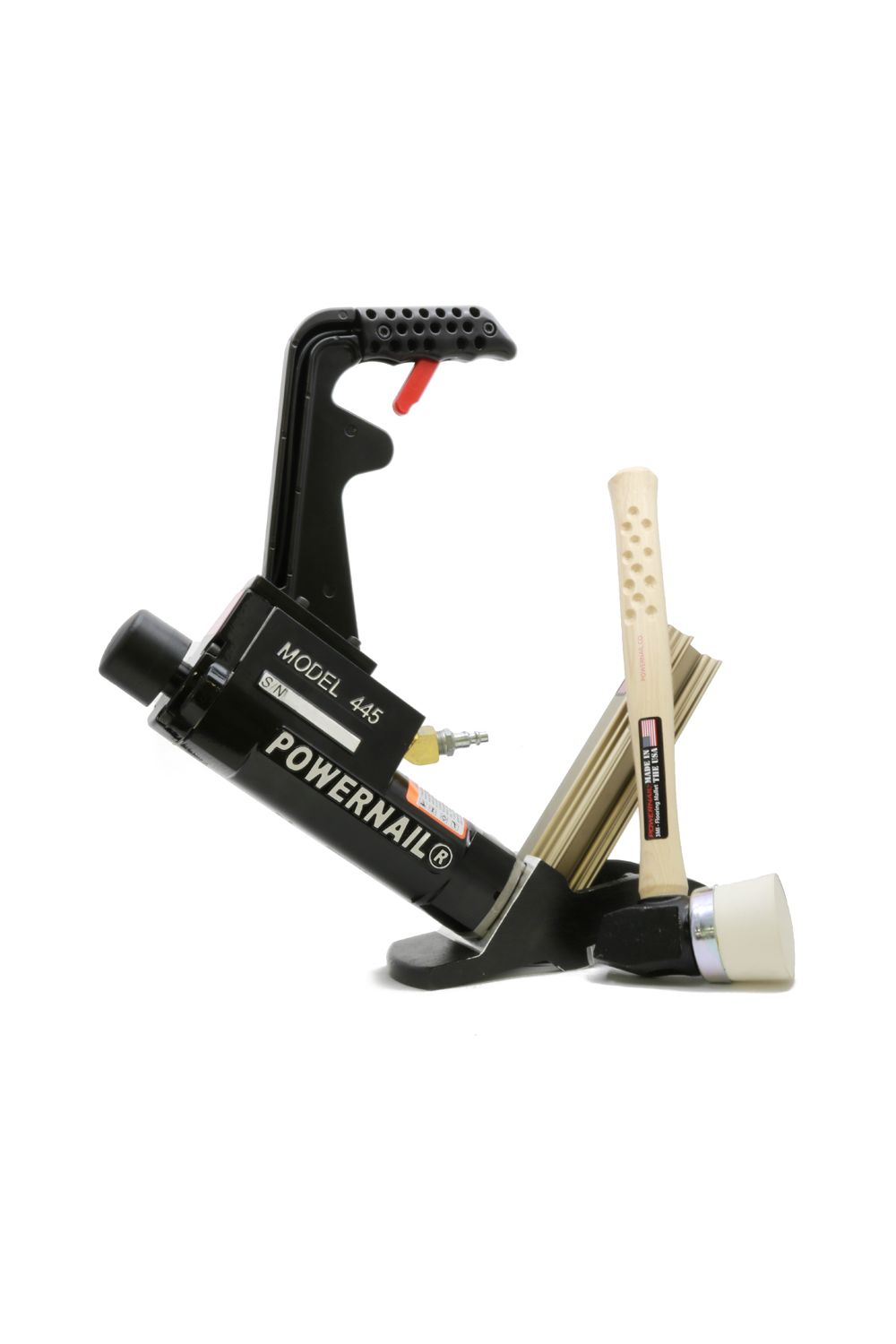 Powernail445 Pneumatic Nailer Tongueand Groove_ Long Handle, Short Channel