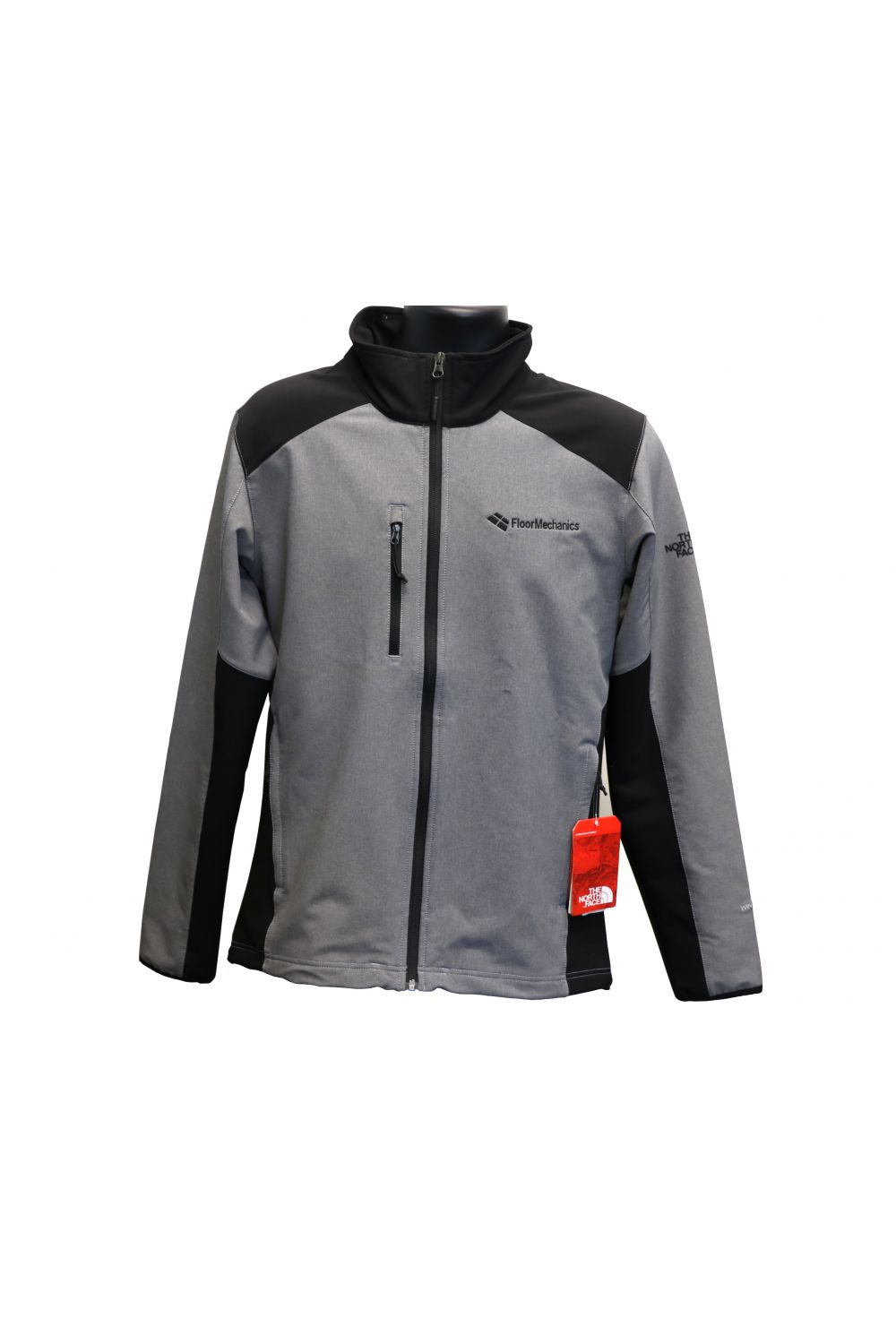 north face black grey jacket